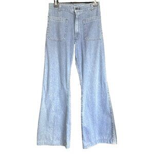 Vintage Dungaree Jeans 27x29.5 US Navy Sailor Denim Bottom Soft Flare 80’s USA
